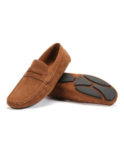 Shop Mio Marino Men's Suede Loafers Men's Shoes In Sand