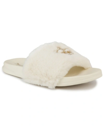 Shop Juicy Couture Women's Windy Faux Fur Sandal Slide Women's Shoes In White