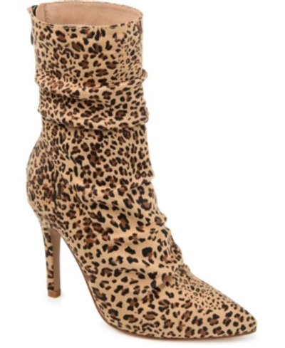 Shop Journee Collection Women's Markie Stiletto Booties In Leopard