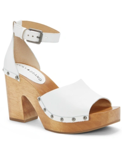 Shop Lucky Brand Women's Nelora Platform Sandals Women's Shoes In White