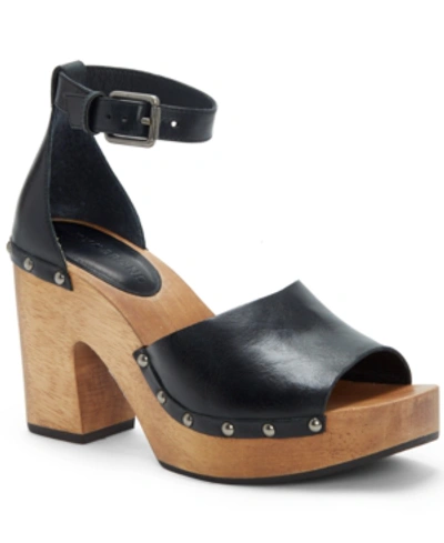 Shop Lucky Brand Women's Nelora Platform Sandals Women's Shoes In Black