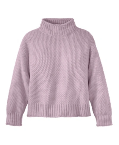 Shop Adyson Parker Women's Seed Stitch Roll Neck Sweater In Primrose Purple