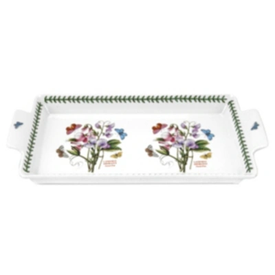 Shop Portmeirion Botanic Garden Handled Sandwich Tray In White/multi