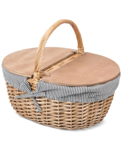 Shop Picnic Time Country Navy & White Striped Picnic Basket