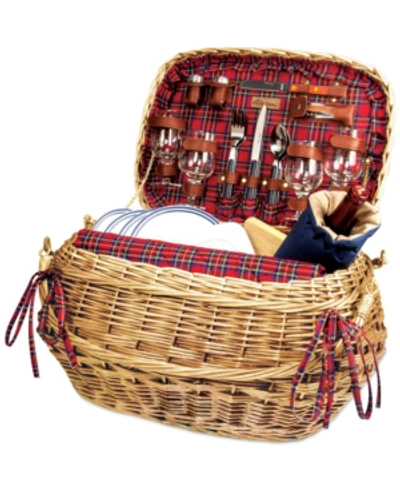 Picnic Time Red Highlander Picnic Basket In Red