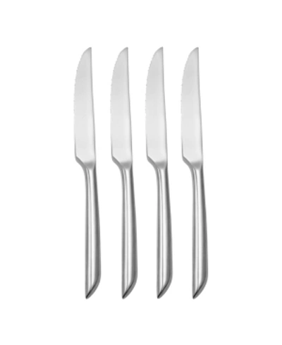 Shop Nambe Frond Steak Knives In Silver