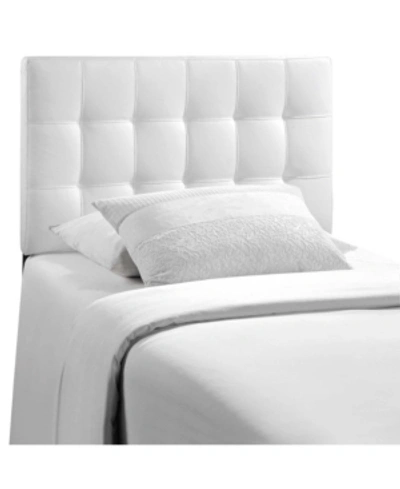 Shop Modway Lily Twin Upholstered Vinyl Headboard In Black