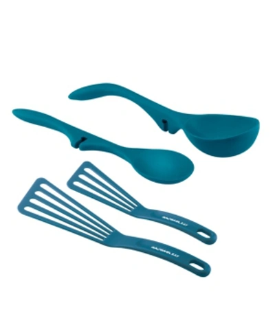Shop Meyer Lazy 4-pc. Spoon Ladle And Turner Set In Blue