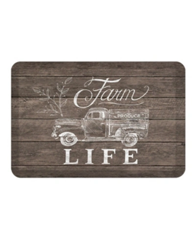 Laural Home Farm Life Kitchen Mat In Brown