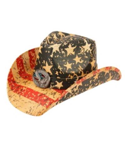 Epoch Hats Company Angela & William American Flag Cowboy Hat With Eagle In American Flag