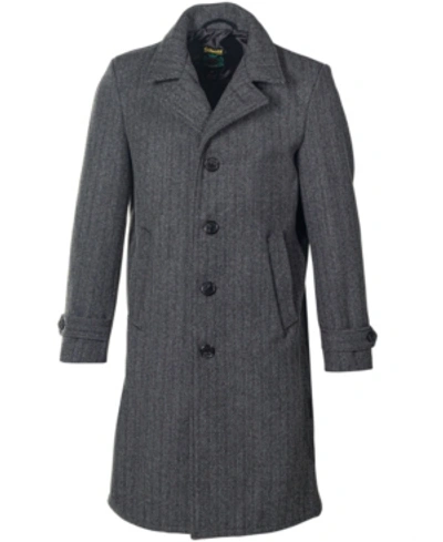 Shop Schott Men's Wool Blend Overcoat In Gray