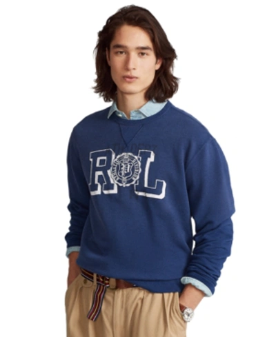 Shop Polo Ralph Lauren Men's Fleece Graphic Sweatshirt In Freshwater