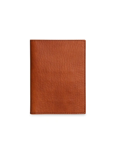 Shop Shinola Men's Leather Passport Wallet In Bourbon