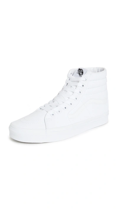 Shop Vans Sk-8 High Top Sneakers In True White
