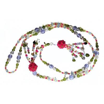 Pre-owned Emilio Pucci Multicolour Pearls Long Necklace