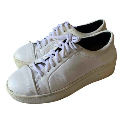 Pre-owned Royal Republiq White Leather Trainers