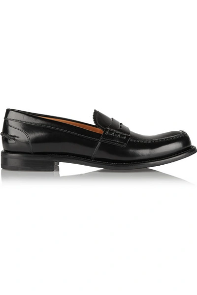 Church's Pembrey Glossed-leather Loafers In Black