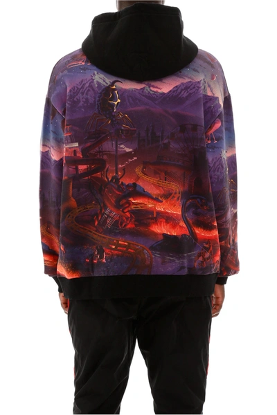 Shop Marcelo Burlon County Of Milan Marcelo Burlon Multicolor Printed Hoodie