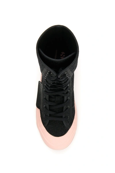 Shop Marco De Vincenzo Midi Superga Sneakers In Black Rose