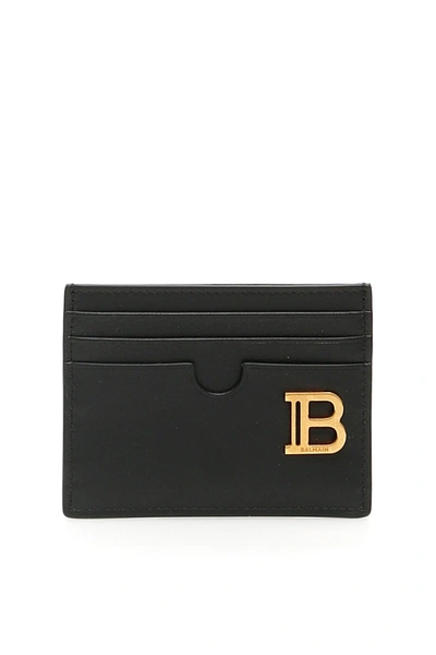Shop Balmain B-card Cardholder In Noir