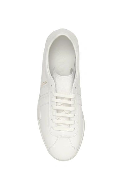 Shop Lanvin Leather Jl Sneakers In White