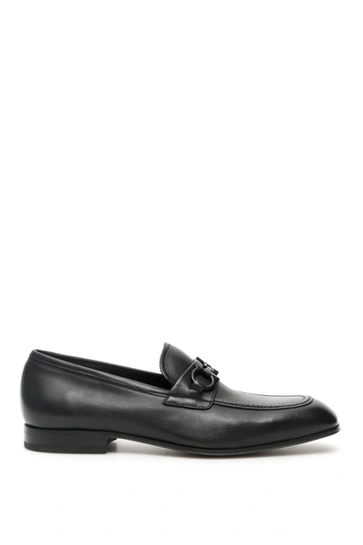 Shop Ferragamo Salvatore  Asten Loafers In Nero