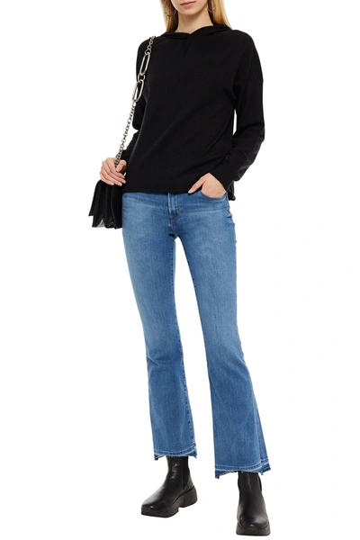 Shop J Brand Sallie Distressed Mid-rise Bootcut Jeans In Mid Denim