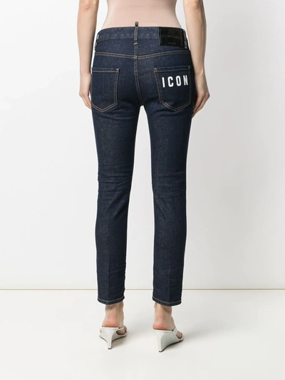 Shop Dsquared2 Mid-rise Slim-leg Jeans In Blue