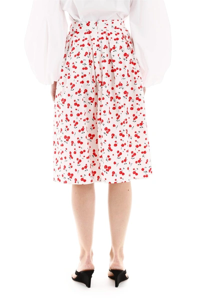 Shop Hvn Hope Cherry Print Pleated Skirt