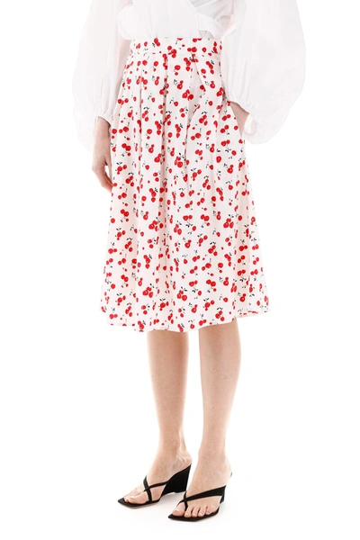 Shop Hvn Hope Cherry Print Pleated Skirt