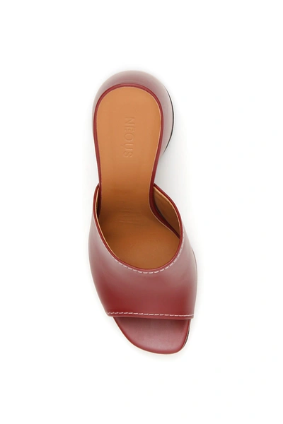 Shop Neous Epige Mules In Burgundy