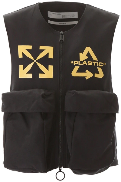 Shop Off-white Skydive Utility Vest In Black Yellow