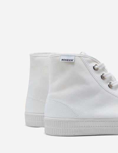 Shop Novesta Star Dribble Hi Trainers (canvas) In White