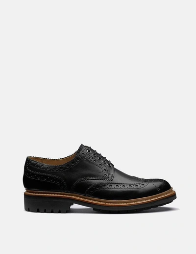 Shop Grenson Archie Commando Sole Shoes (leather) In Black