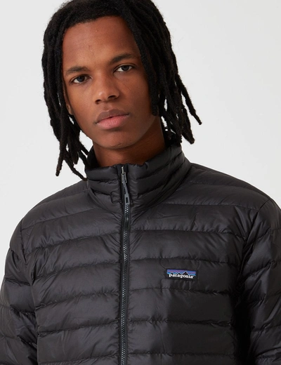 Shop Patagonia Down Sweater Jacket In Black