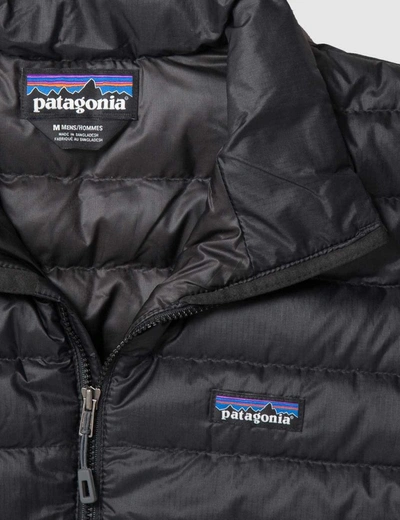 Shop Patagonia Down Sweater Jacket In Black