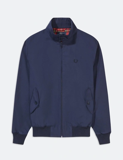 Shop Fred Perry Re-issues Harrington Jacket (made In Uk) In Navy Blue
