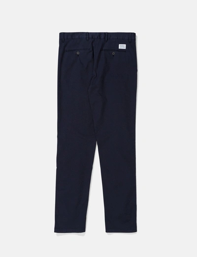 Shop Norse Projects Aros Light Twill Chino (slim) In Navy Blue