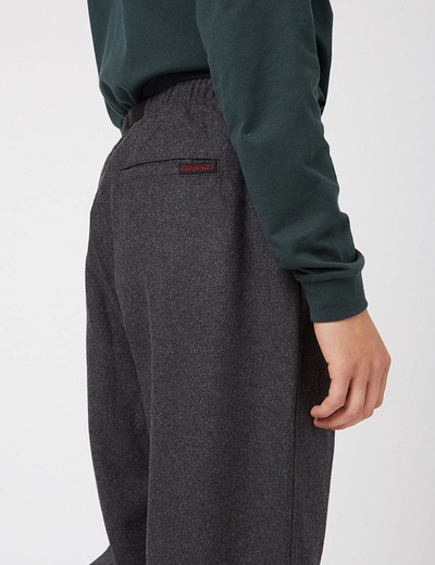 Shop Gramicci Wool Blend Tuck Tapered Pants In Grey