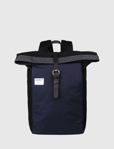 Shop Sandqvist Silas Backpack (canvas) In Blue