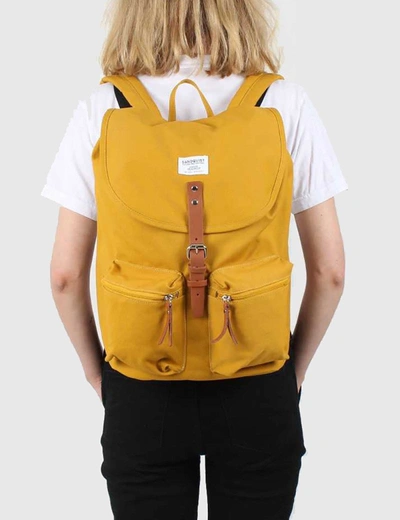 Shop Sandqvist Roald Ground Backpack In Ground Yellow