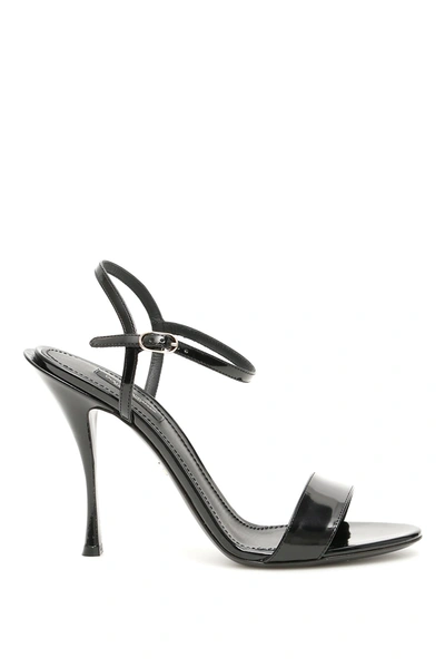 Shop Dolce & Gabbana Keira Calfskin Sandals In Nero