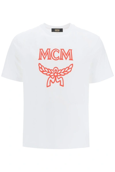 Shop Mcm Logo T-shirt In White