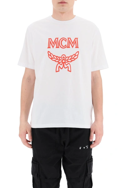 Shop Mcm Logo T-shirt In White