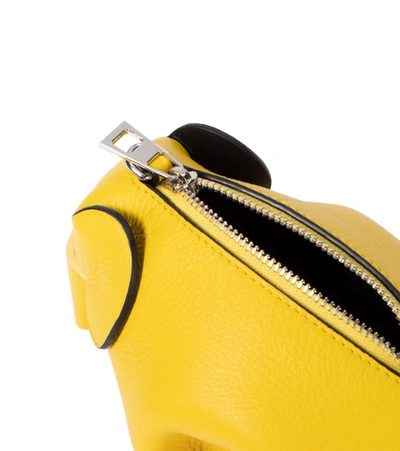 Shop Loewe Elephant Nano Leather Pouch In Yellow