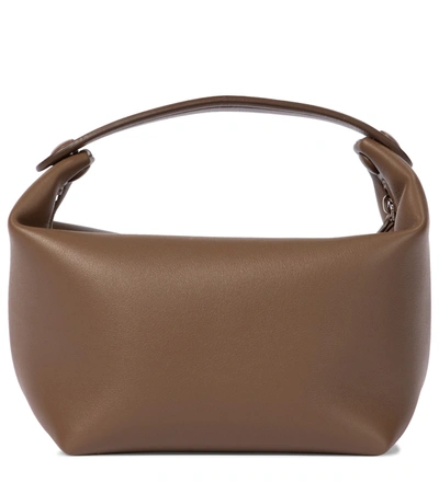 The Row Les Bains Small Leather Shoulder Bag In Mink | ModeSens