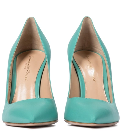 Shop Gianvito Rossi Gianvito 105 Leather Pumps In Blue