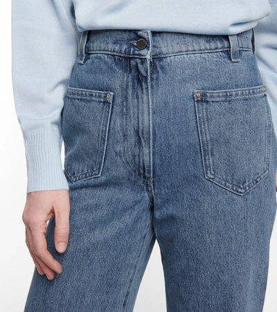 Shop Jw Anderson High-rise Flared Jeans In Blue