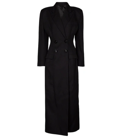 Shop Attico Cotton Coat In Black