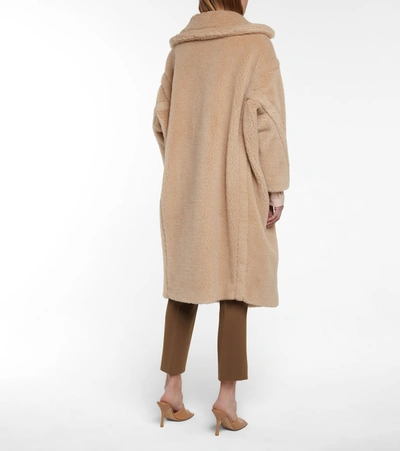 Shop Max Mara Ted Camel Wool And Silk Coat In Beige